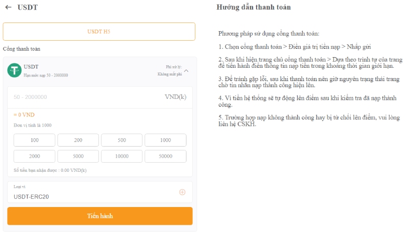 Hướng dẫn nạp tiền daga bằng ngân hàng