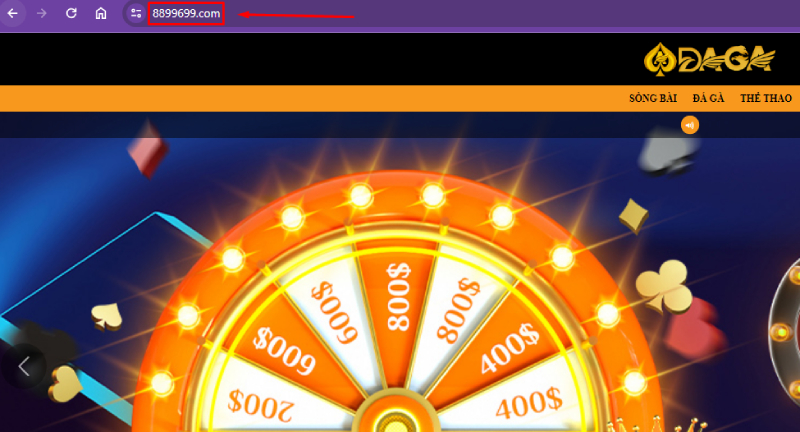 Truy cập vào link chính chủ để đăng ký daga