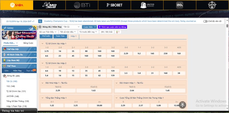 Lưu ý các vấn đề quan trọng trước khi tham gia cược kèo rung